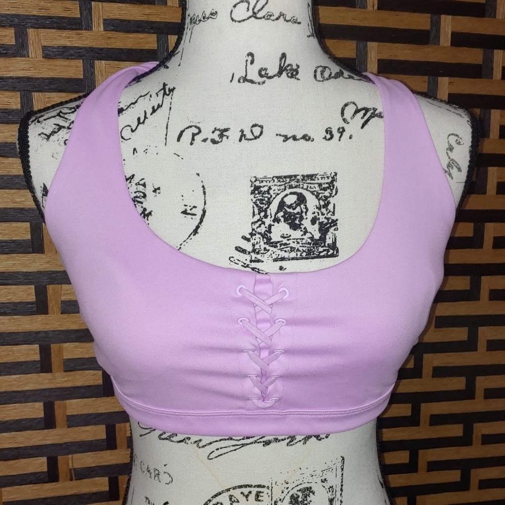 VS Purple Strappy Back Flow On Point Sports Bra Sz: M- NWT